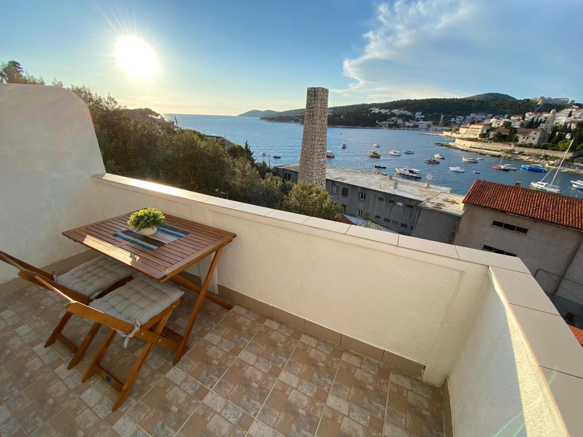 Sunset House With Seaview Apartment Hvar Town Bagian luar foto